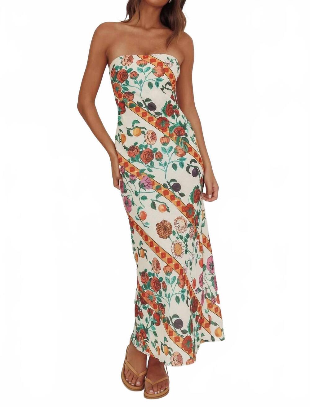NEW ONE AND ONLY COLLECTIVE dolce maxi dress in multi